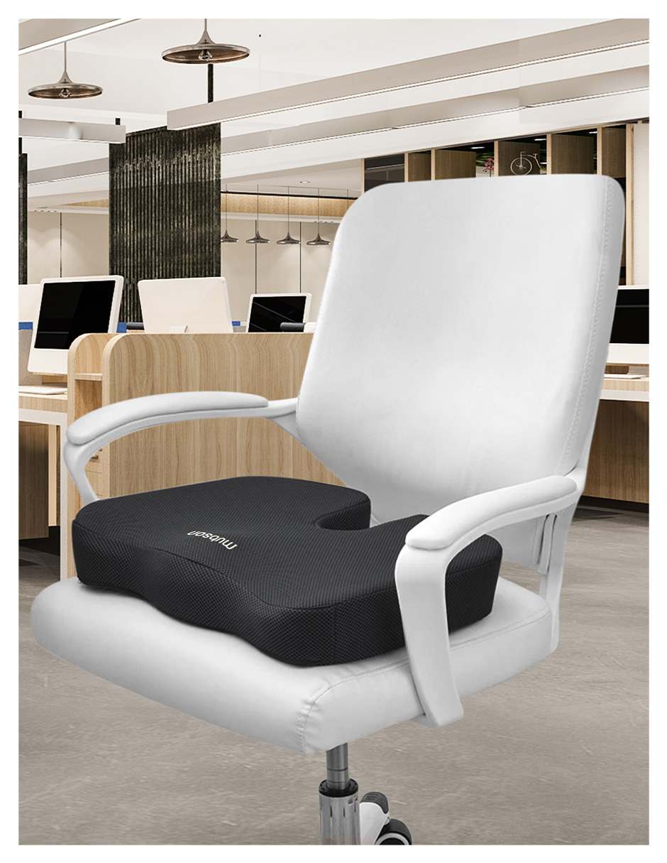 Mubson Cojin para Coxis y Ciatica de Gel para Silla de Oficina o Gamer. Reduce Dolores de Espalda. Cojin Ortopedico