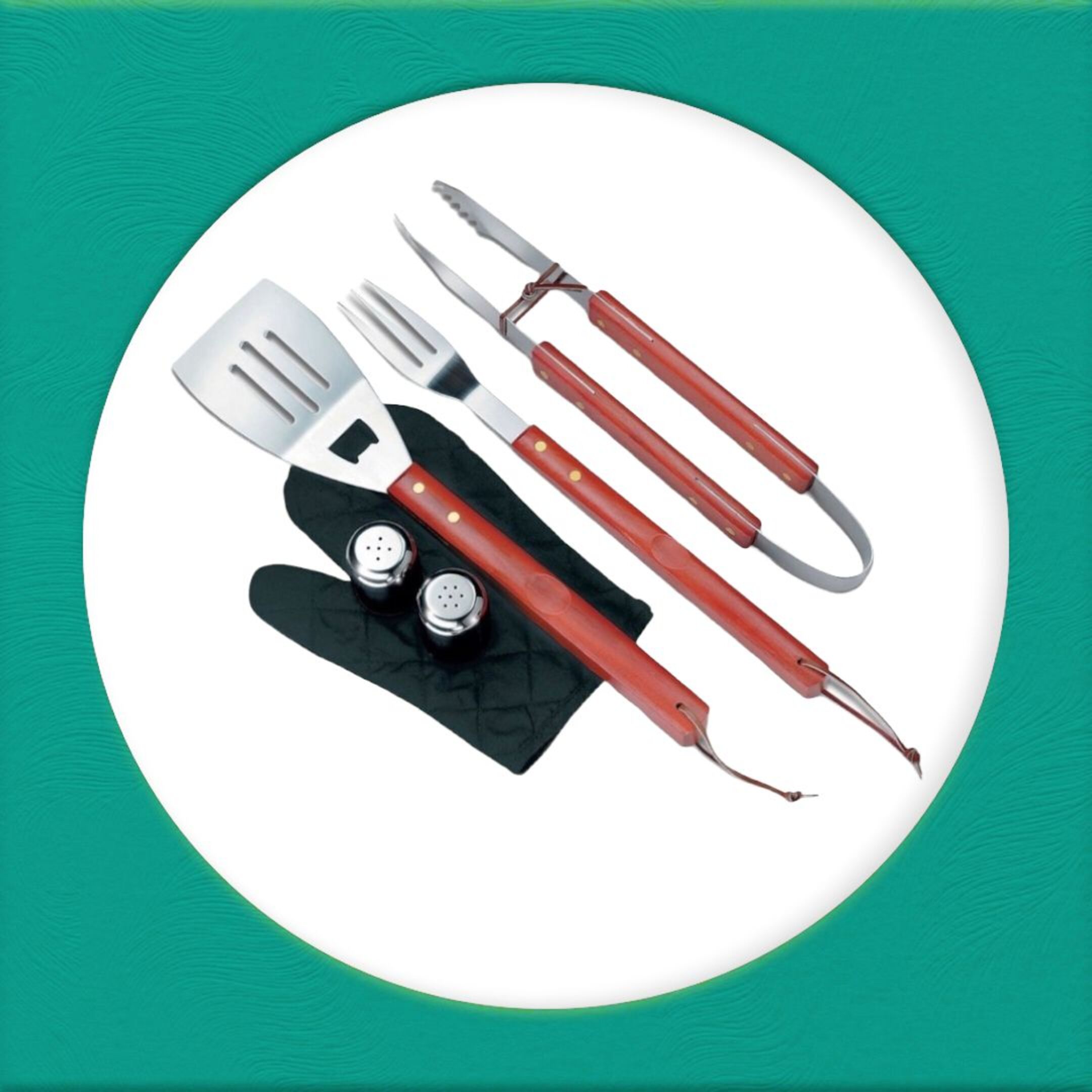 Mandil Parrillero, Set De Bbq Barbacoa Con 7 Accesorios Set Utensilios Para Carne Asada Parrilla Parrillero Asar Bbq