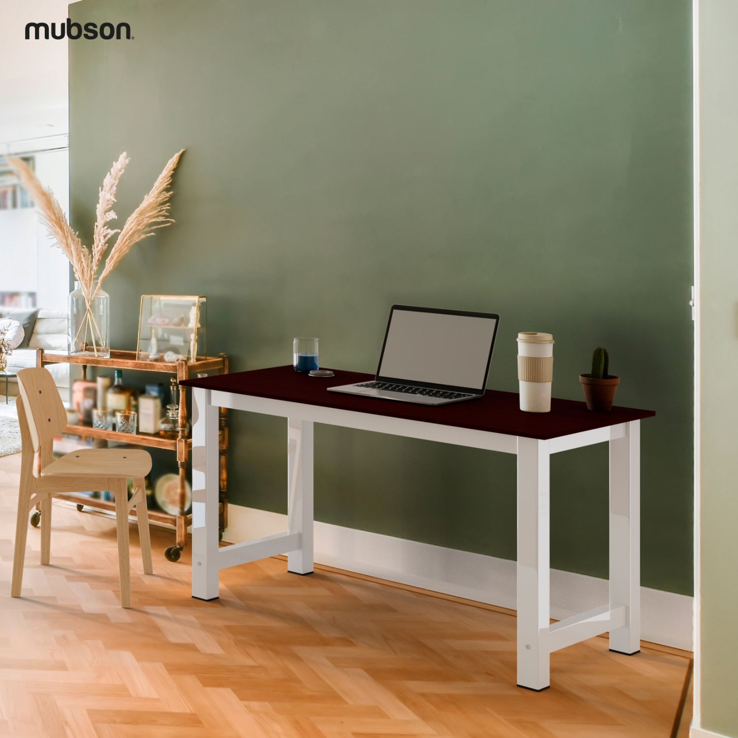 Mubson Escritorio para Oficina o Estudio con Amplia Superficie de 100x50 de Madera MDF. Mesa para Laptop. Escritorio Gamer