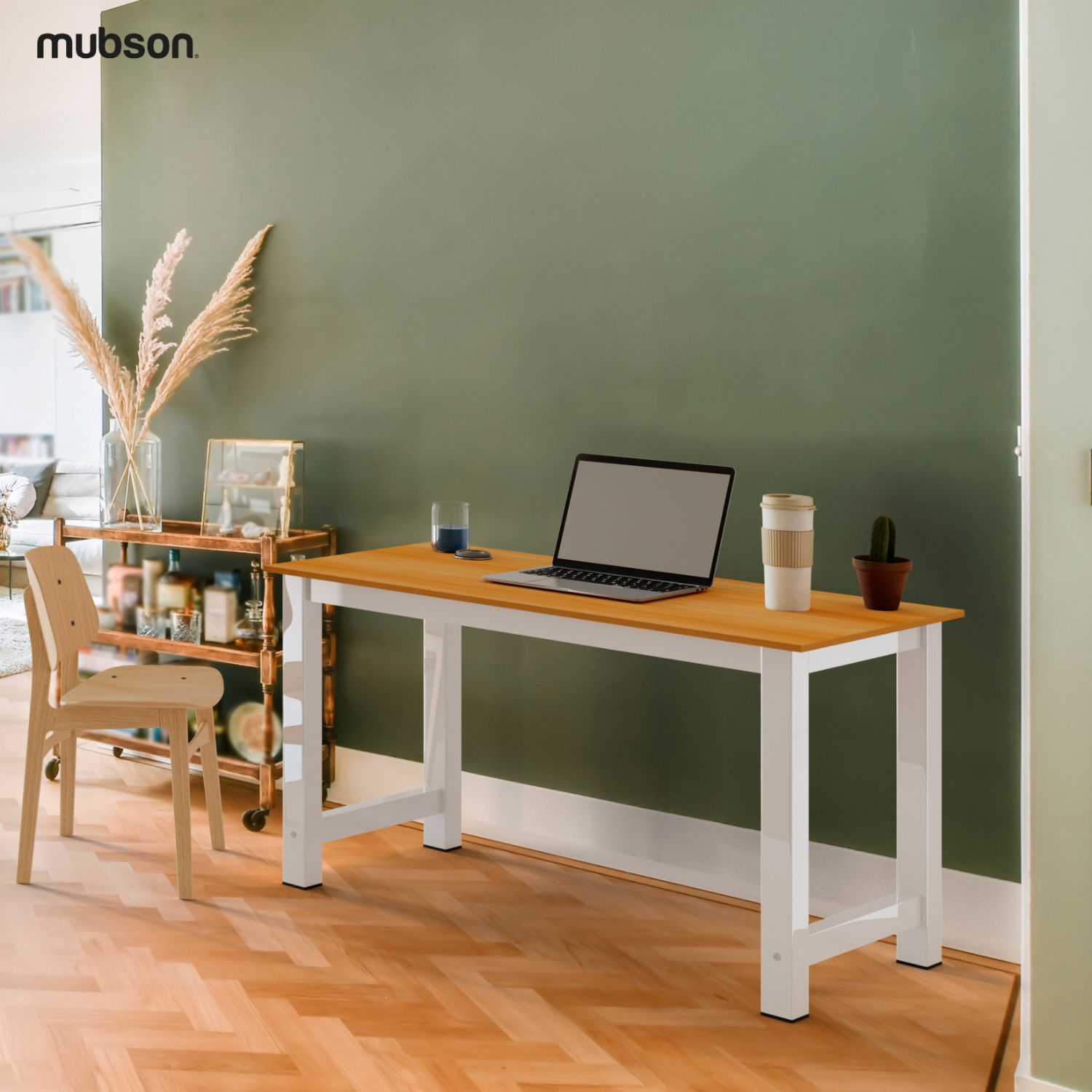 Mubson Escritorio para Oficina o Estudio con Amplia Superficie de 100x50 de Madera MDF. Mesa para Laptop. Escritorio Gamer