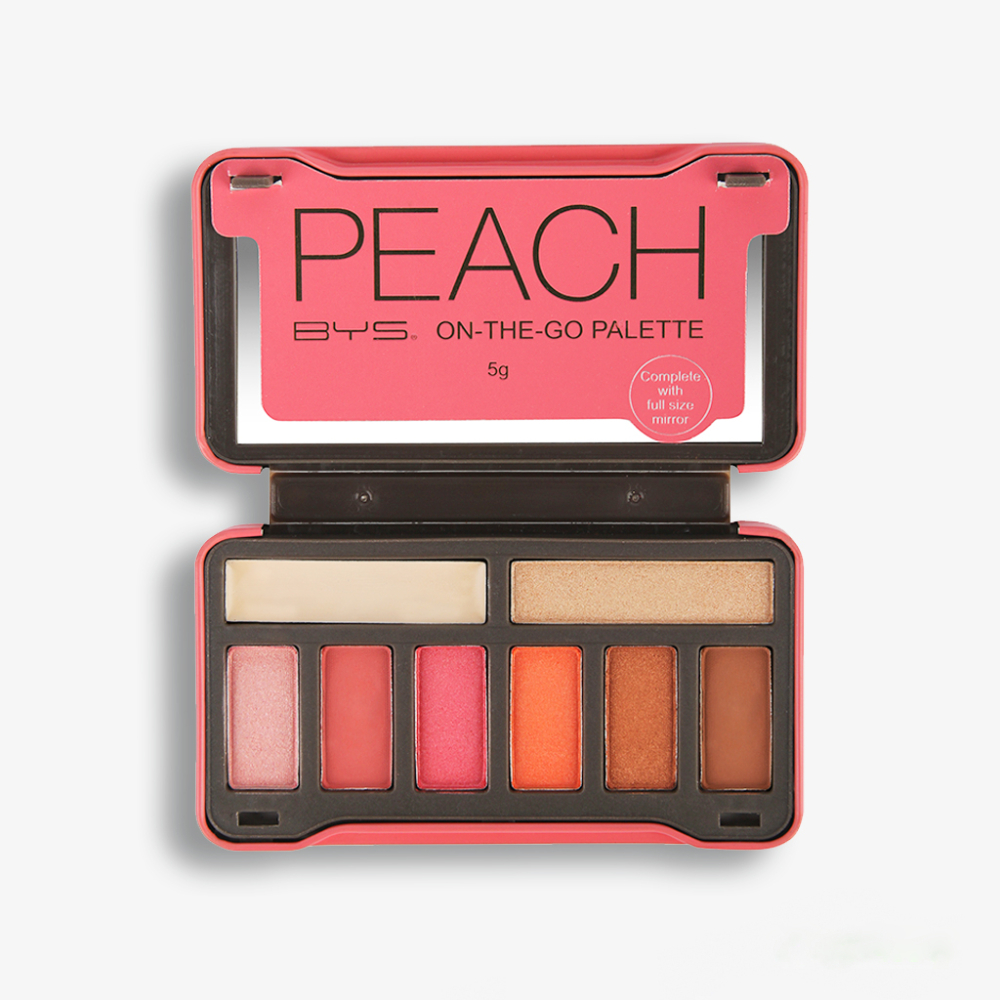 Paleta De Sombras Para Ojos On The Go Peach 6 tonos Bys Cosmetics