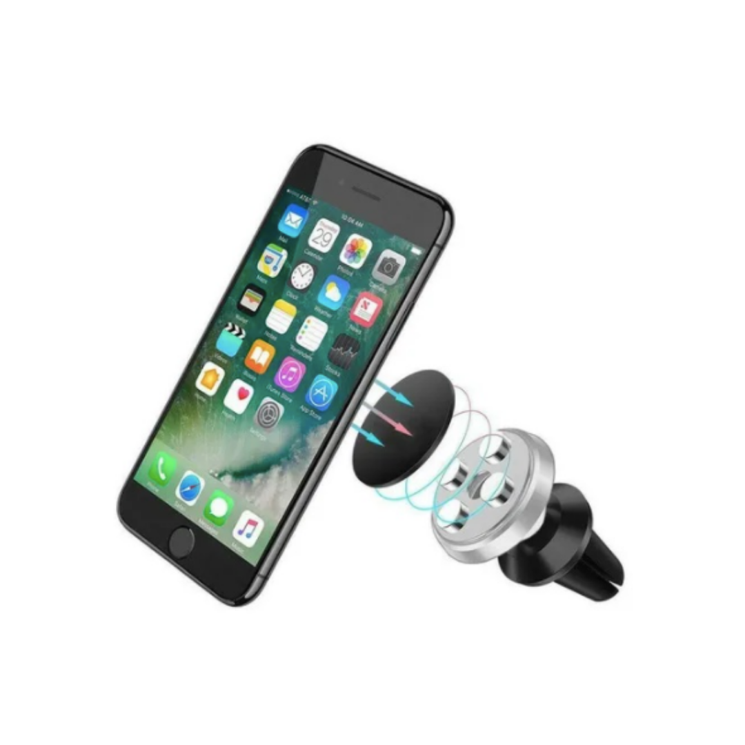 SOPORTE BASE PORTA CELULAR MAGNÉTICA - IMÁN PARA AUTO GIRATORIA UNIVERSAL