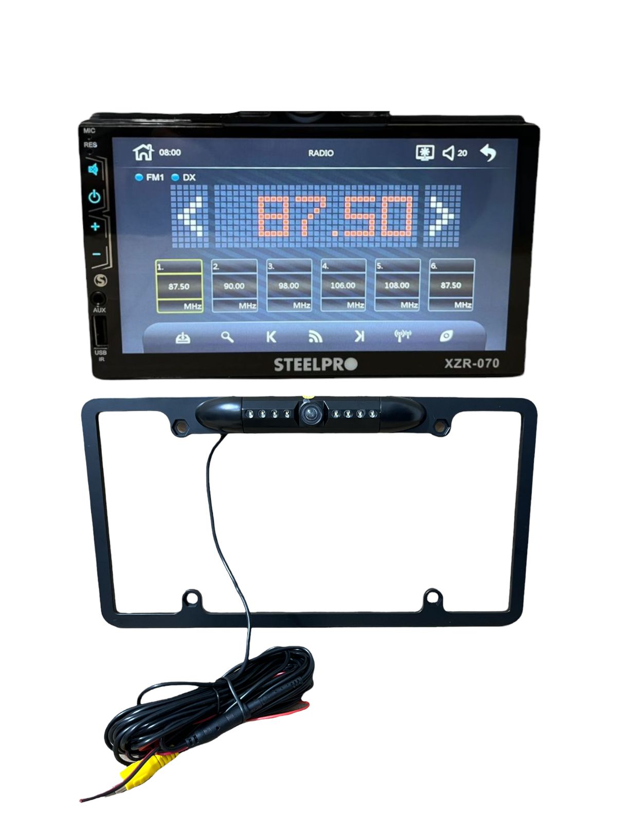 Estereo con pantalla Steelpro XZR-070 camara de reversa bp-et3988