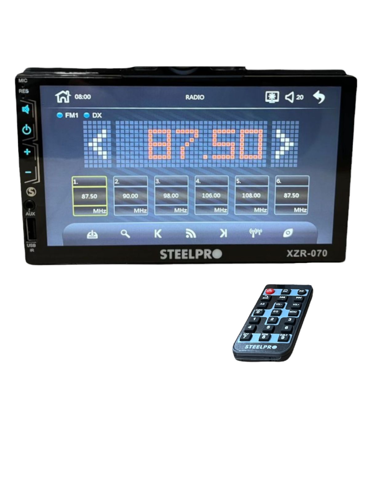 Estereo con pantalla Steelpro XZR-070 camara de reversa bp-et3988
