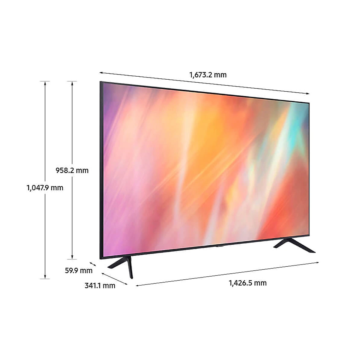 Pantalla 4K Smart TV 75 Pulgadas Samsung UN75AU7000FXZX CST