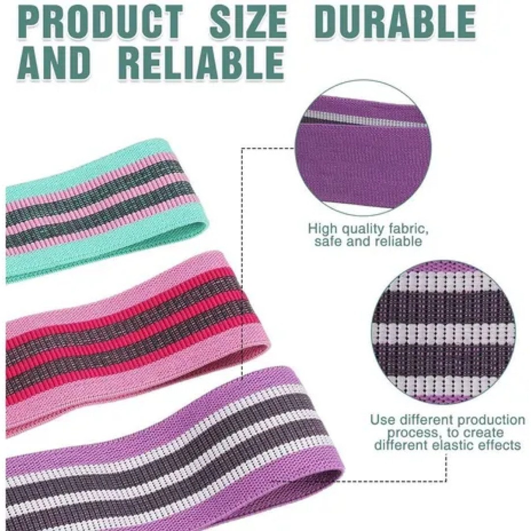 Bandas De Ejercicio Teker Ligas De Resistencia Yoga 3pcs.