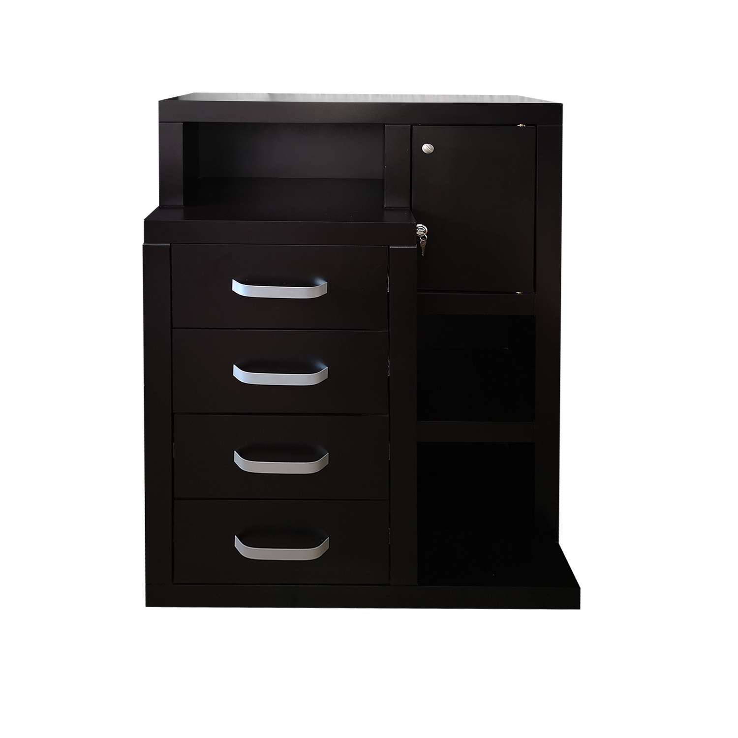 Cajonera chica cómoda mueble con alhajero Anayanzy color chocolate Envió Gratis