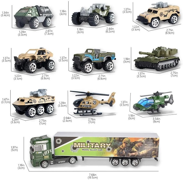 Juguetes De Camión De Bomberos 10 En 1 Verde Militar 