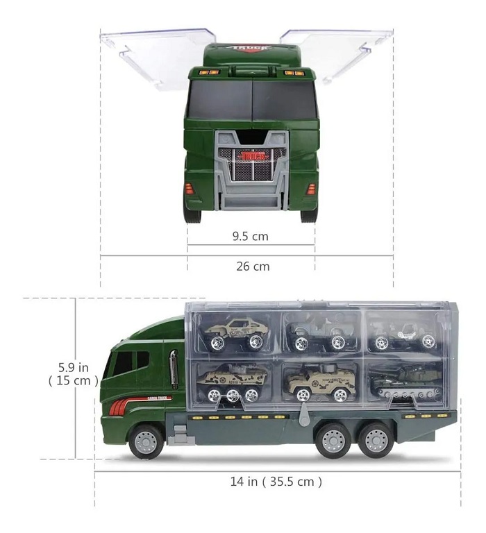 Juguetes De Camión De Bomberos 10 En 1 Verde Militar 