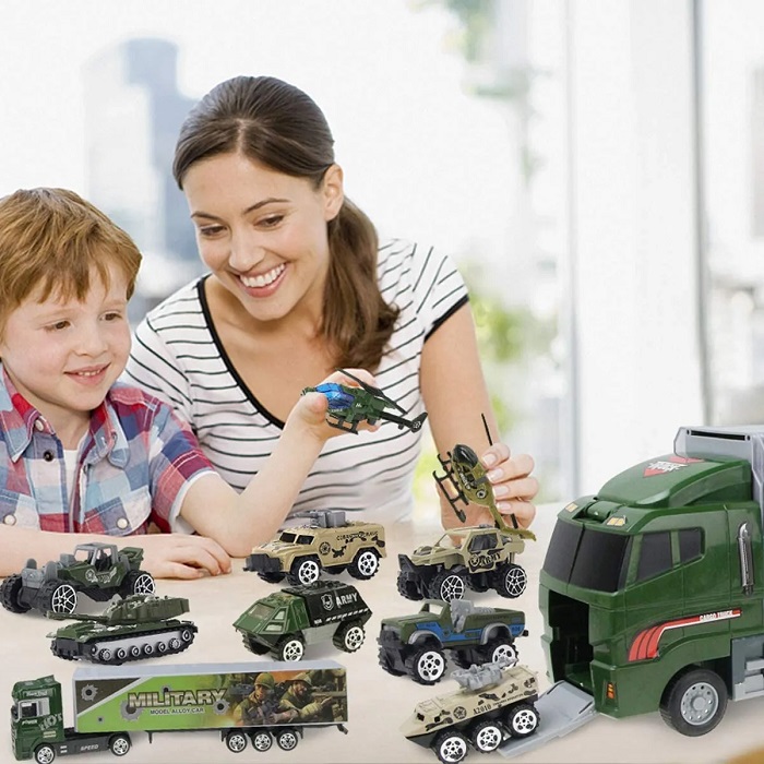 Juguetes De Camión De Bomberos 10 En 1 Verde Militar 