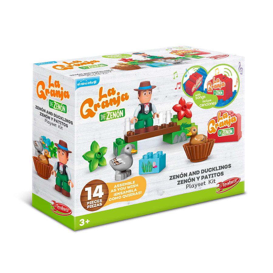 La Granja de Zenón Playset Bloques Zenón y los Patitos 14 piezas El Reino Infantil