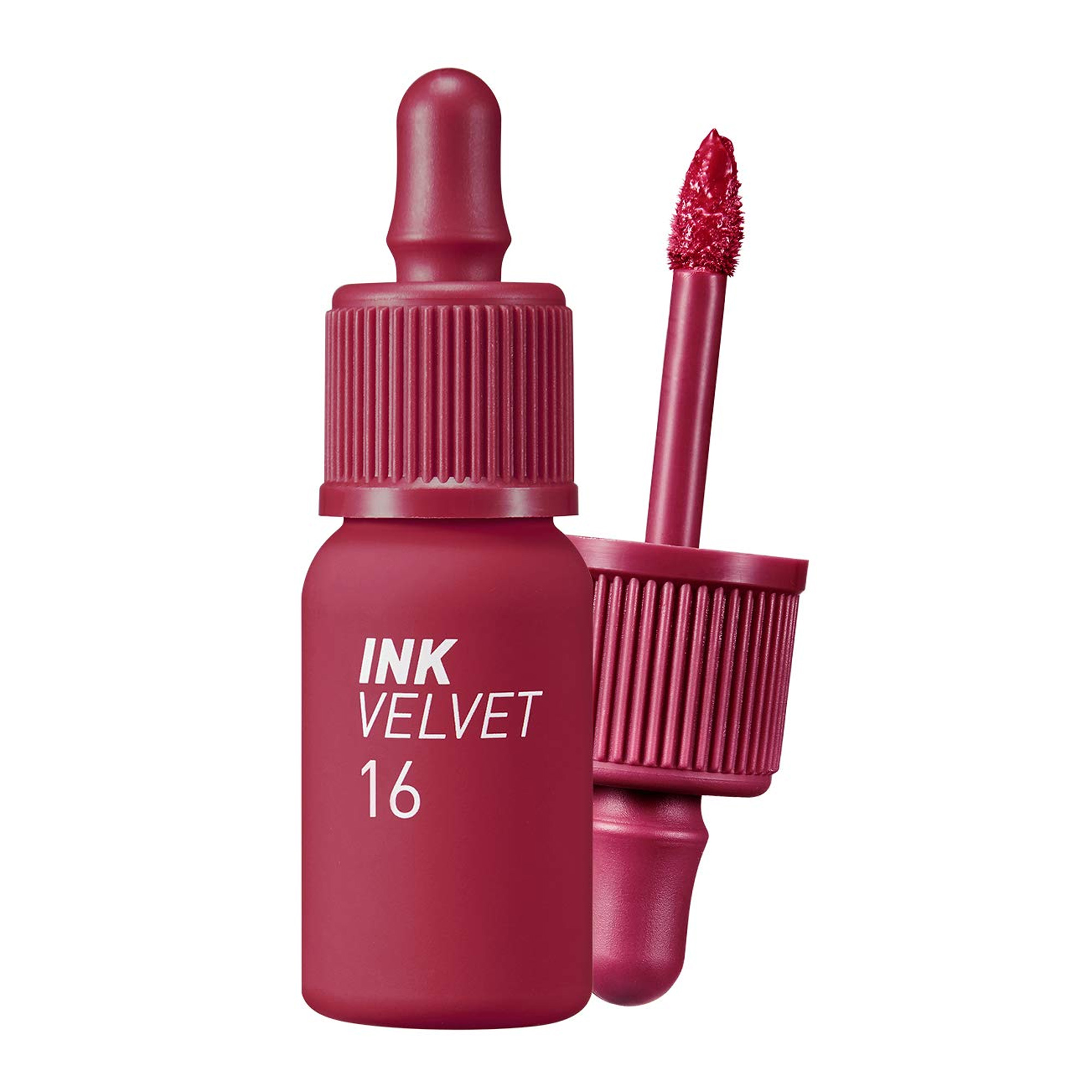  labial Tinta Coreana PeriPera InkVelvet Color 16 Rojo