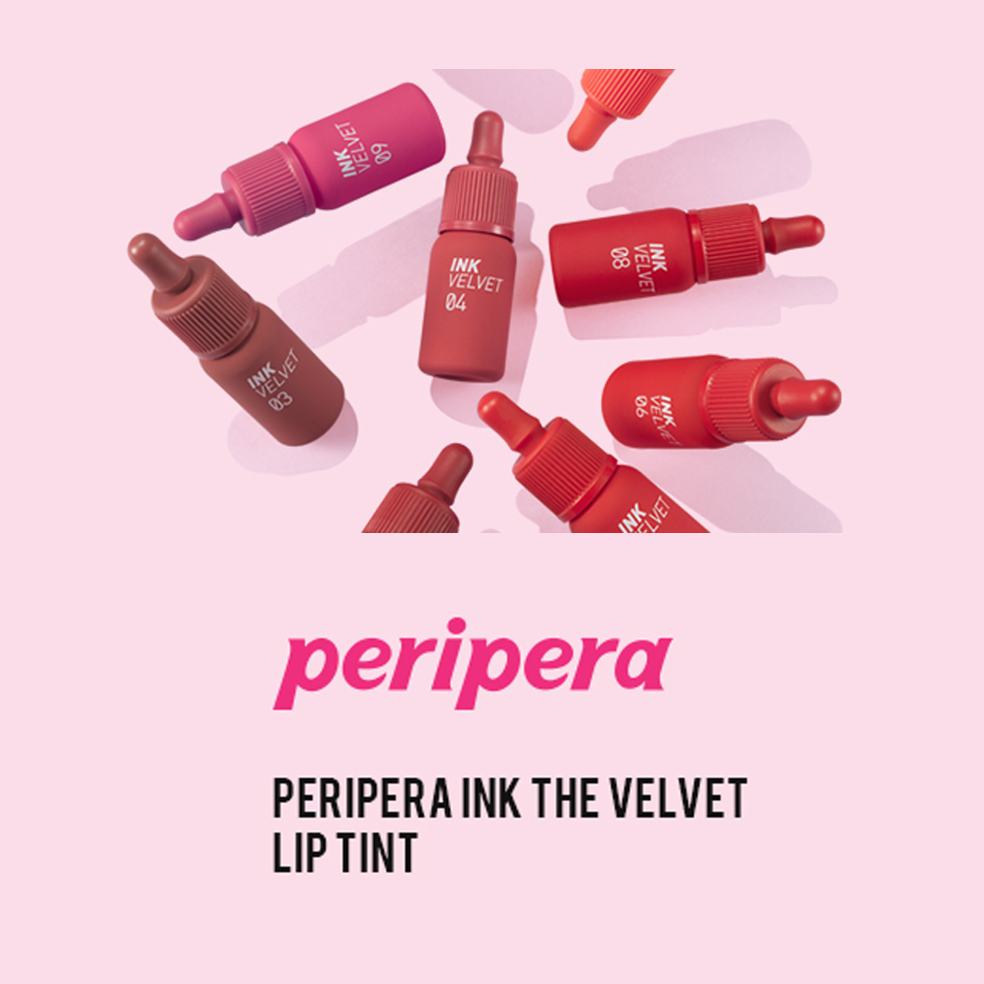  labial Tinta Coreana PeriPera InkVelvet Color 16 Rojo