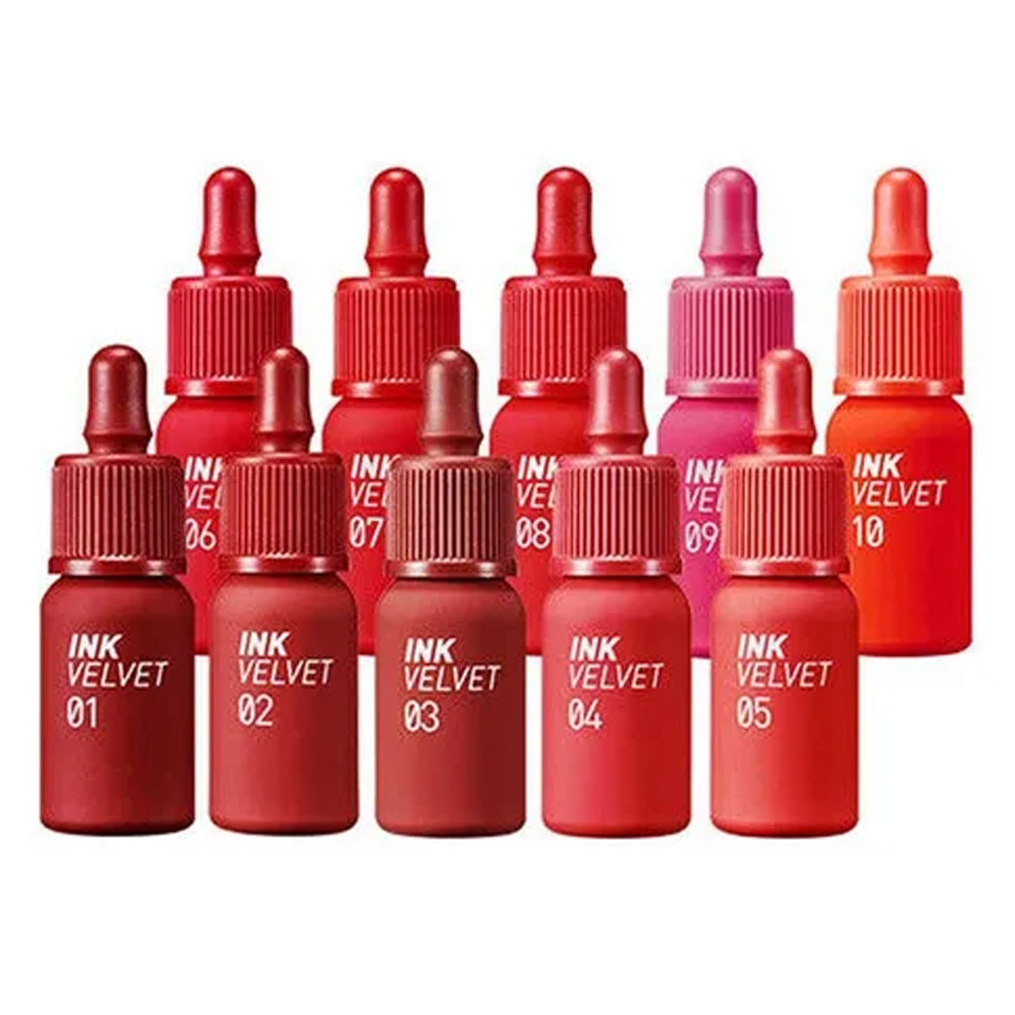  labial Tinta Coreana PeriPera InkVelvet Color 16 Rojo