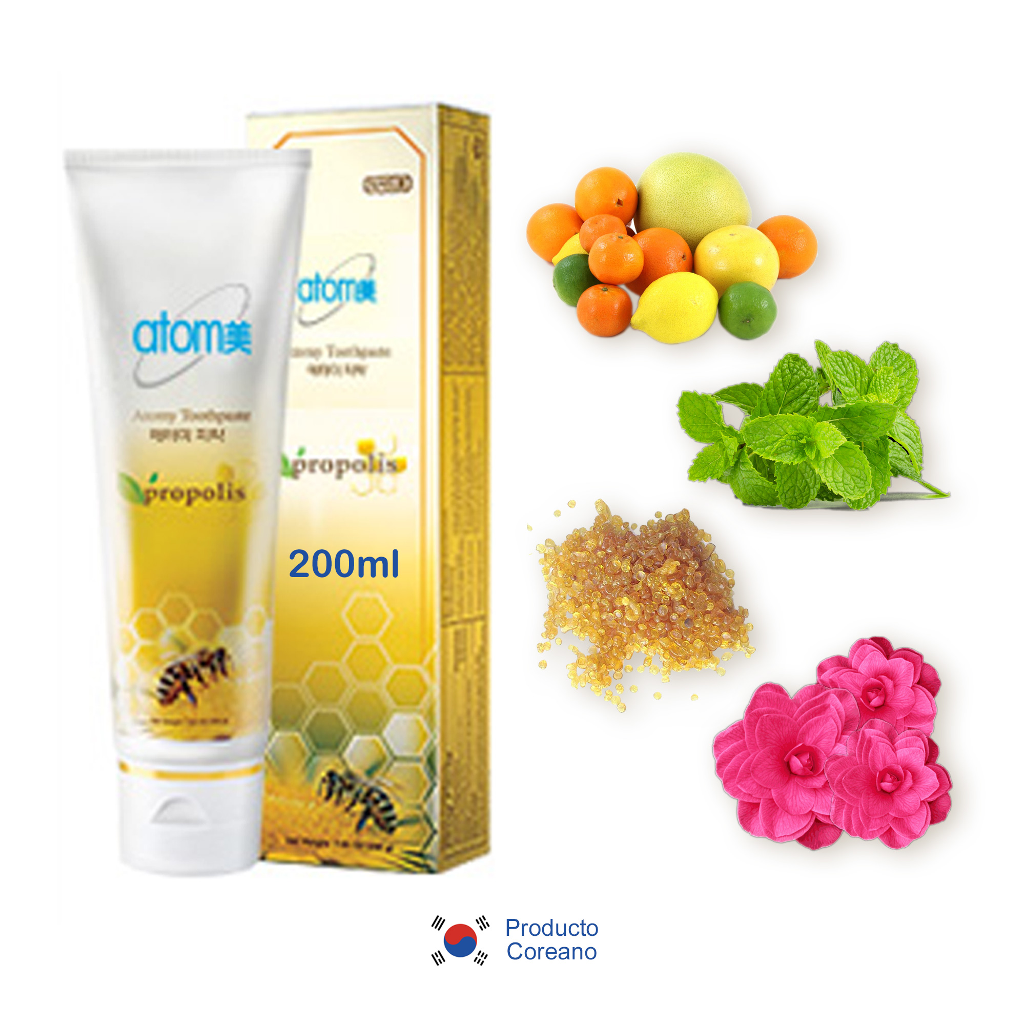 Atomy Pasta de Dientes Coreana Con Miel y Te Verde Para todo tu Familia 5pzs