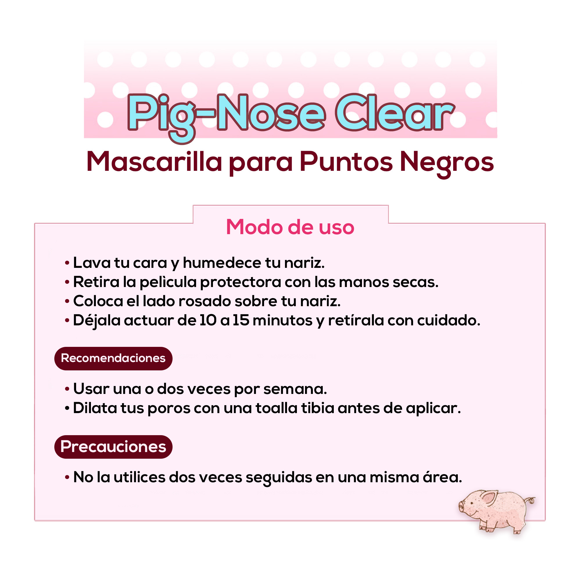 Mascarilla Facial Coreana Para Punto Negro Holika Holika Pig 10pzs