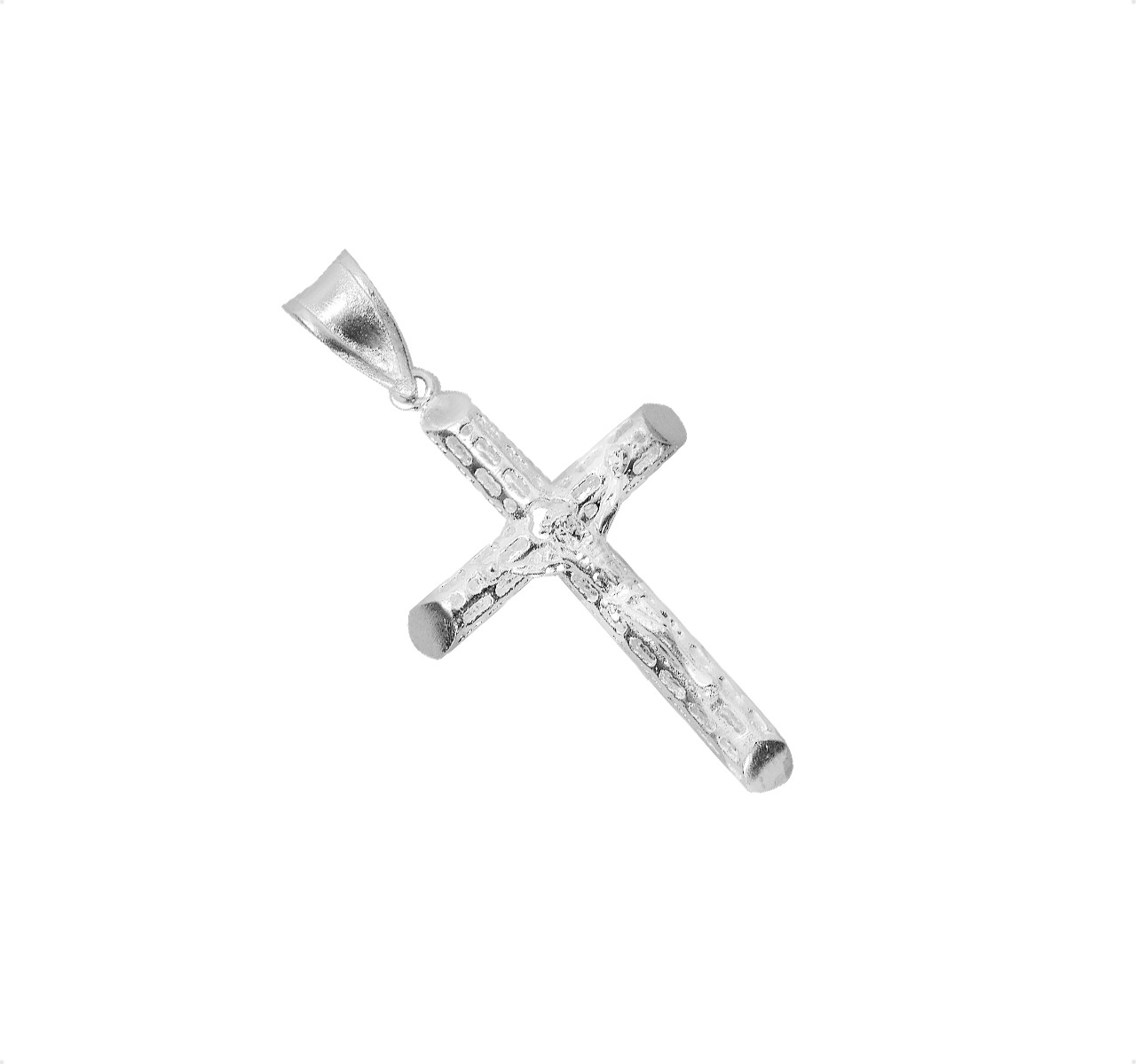 Cruz Cristo Dije Y Cadena Cubana Plata Ley 925 + Regalo