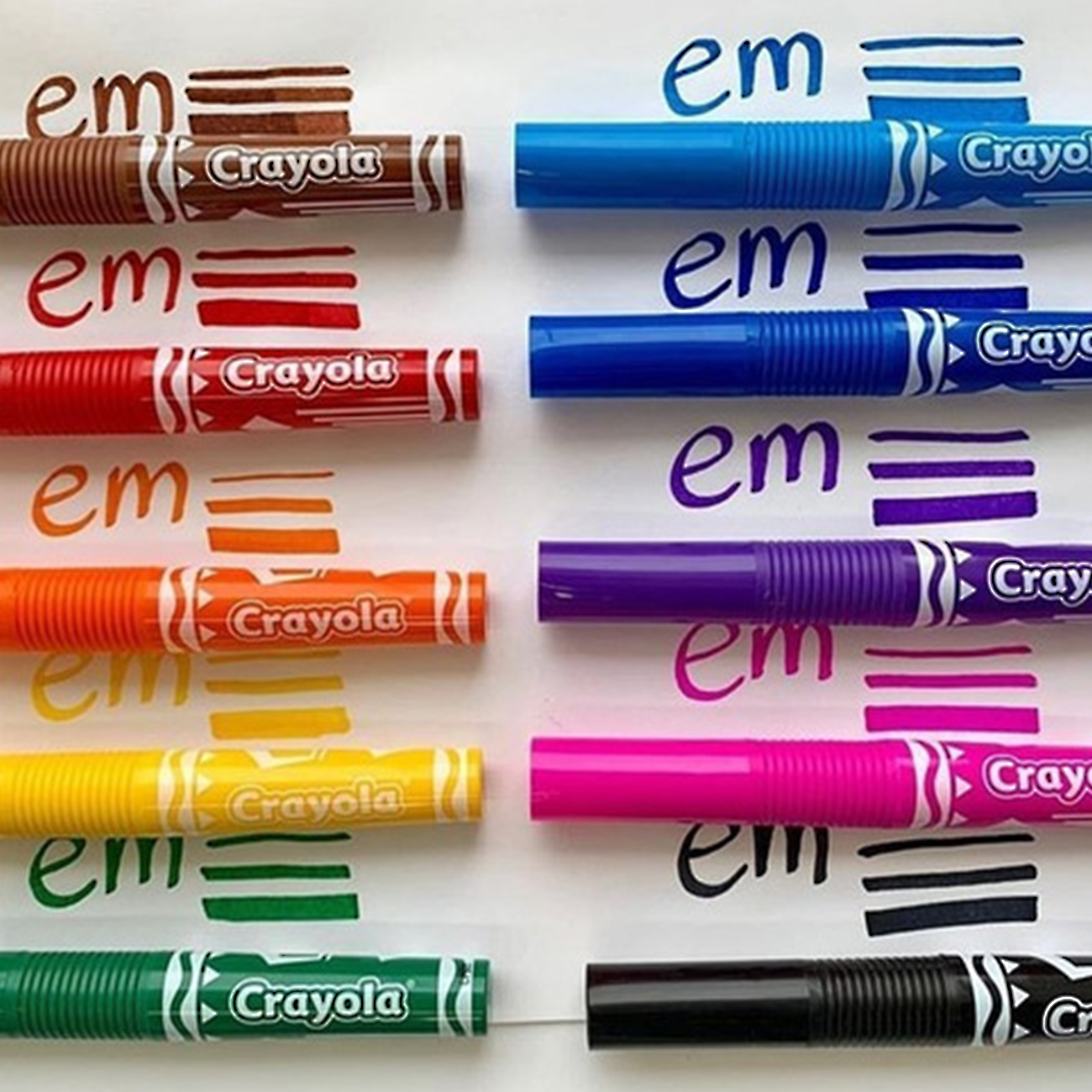 10 Plumones Multiline Alternative Crayola 3 Trazos Diferente