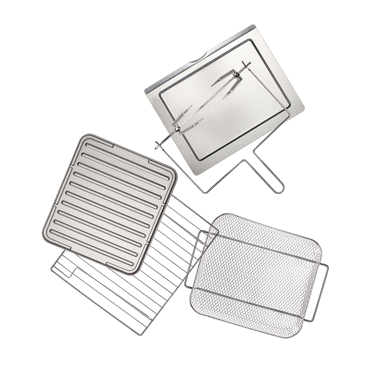 Horno Digital Hamilton Beach 31193 con Freidora de Aire y Rostizador Plata