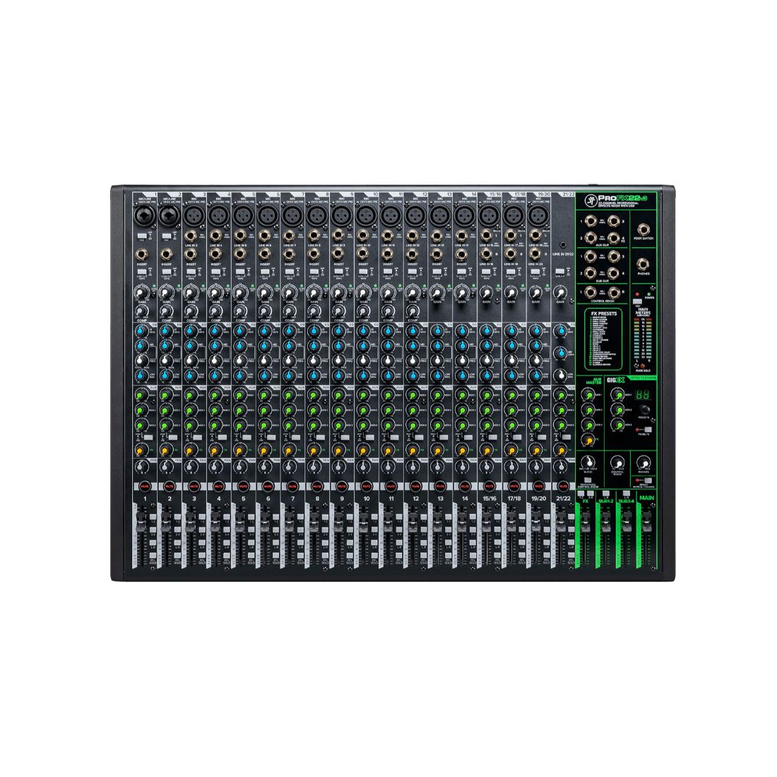 Mezcladora Mackie Profx22v3 Usb Profesional De 22 Canales
