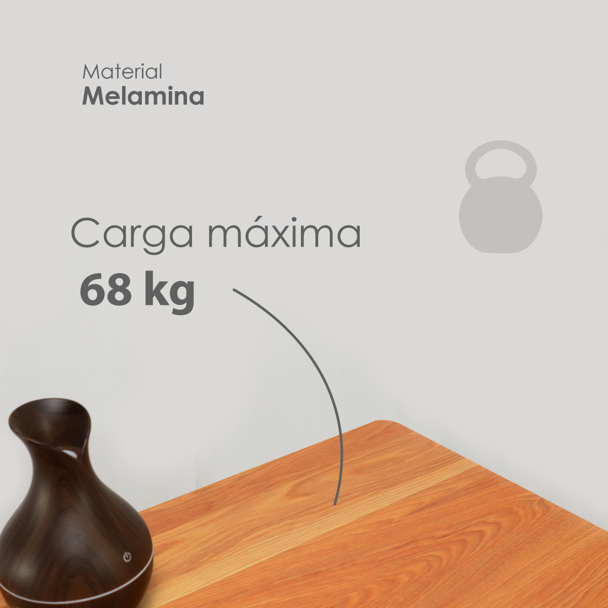 Ilios Innova Mesa de Centro para sala de estar Elegante mesa auxiliar con dos niveles resistente y estable. 