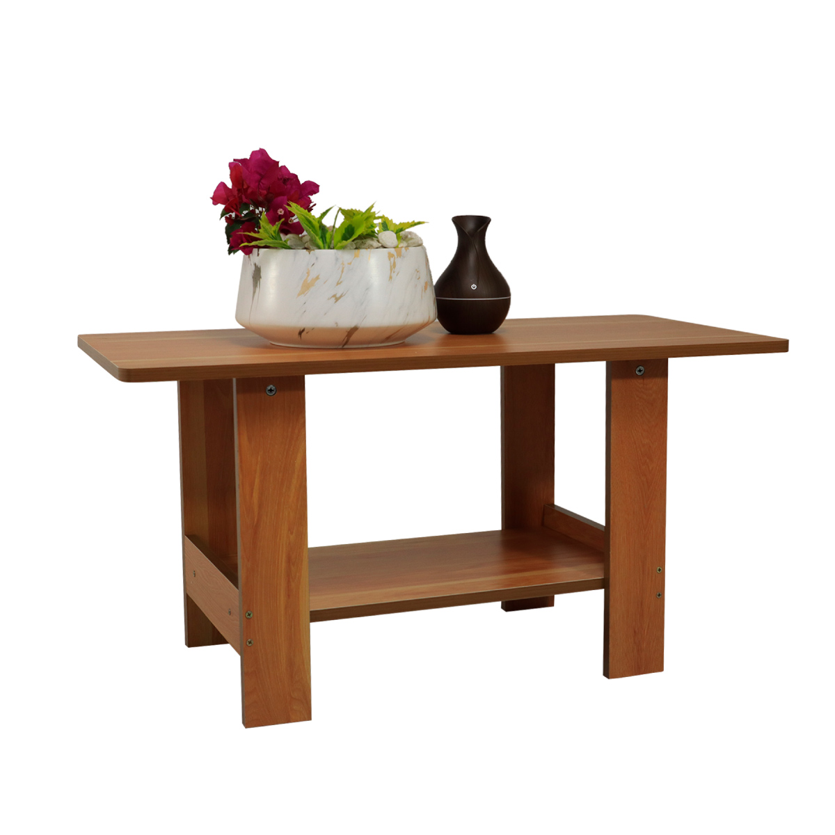Ilios Innova Mesa de Centro para sala de estar Elegante mesa auxiliar con dos niveles resistente y estable. 