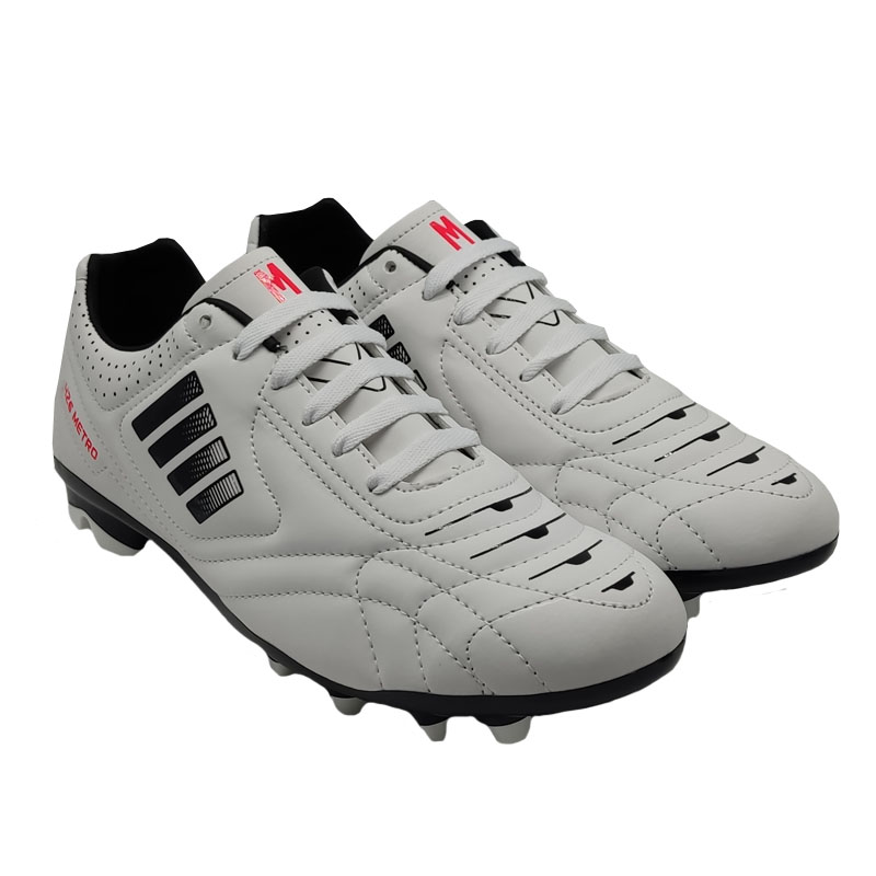 Tenis Metro-E 424 Blanco Negro Futbol Soccer Taquetes	