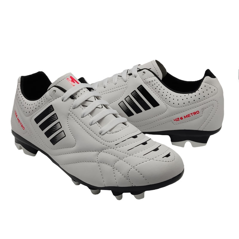 Tenis Metro-E 424 Blanco Negro Futbol Soccer Taquetes	