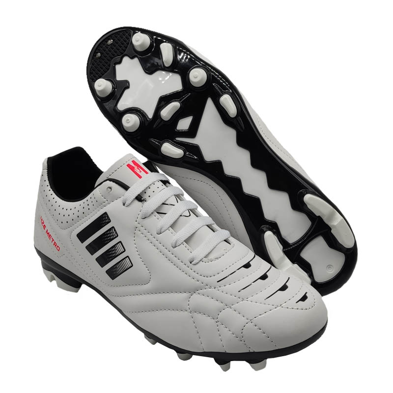 Tenis Metro-E 424 Blanco Negro Futbol Soccer Taquetes	