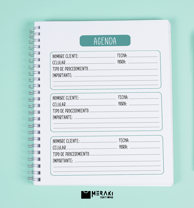 Agenda Para Citas Pestañas / Agenda Salón Belleza