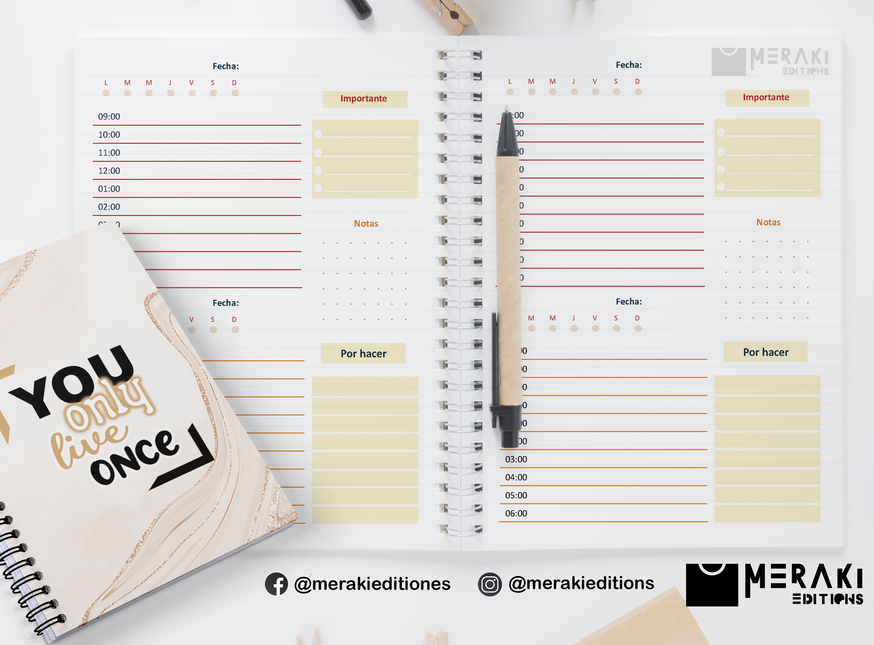 Agenda Para Citas Unisex Sin Fechas