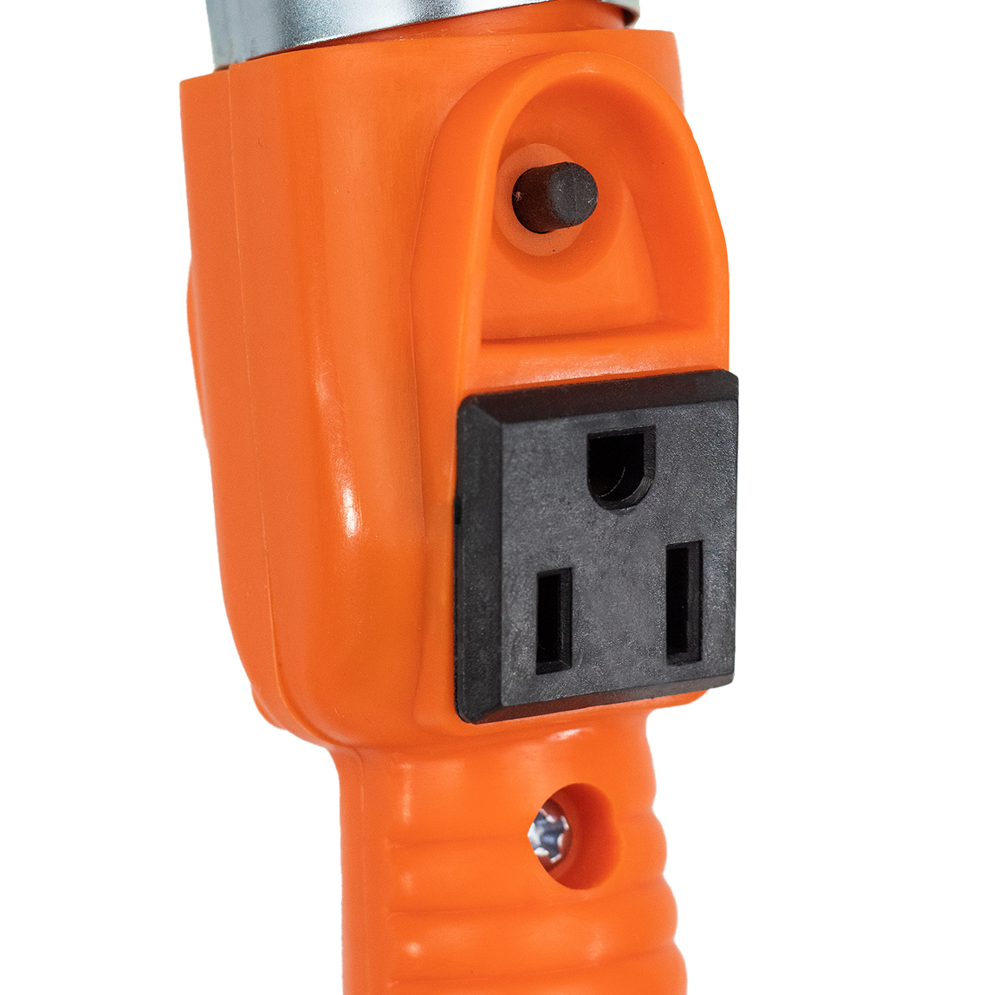 Lámpara de Taller con Canastilla Metálica Color Naranja de 15 Metros. Clavija de 1.31 mm, 127 V, 60 Hz, 13 Amps.