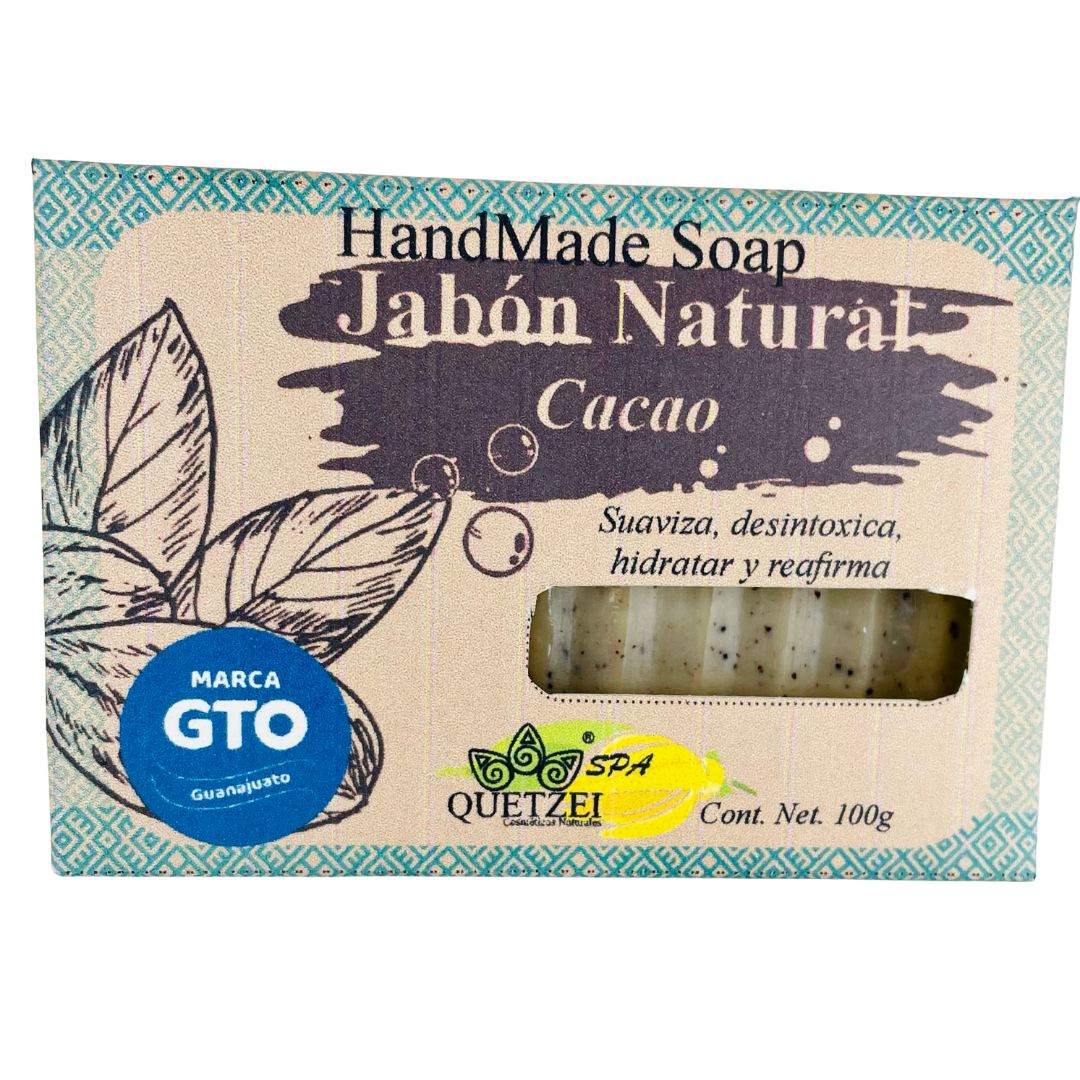 Jabón Natural de Cacaó Natural Quetzei 100 g