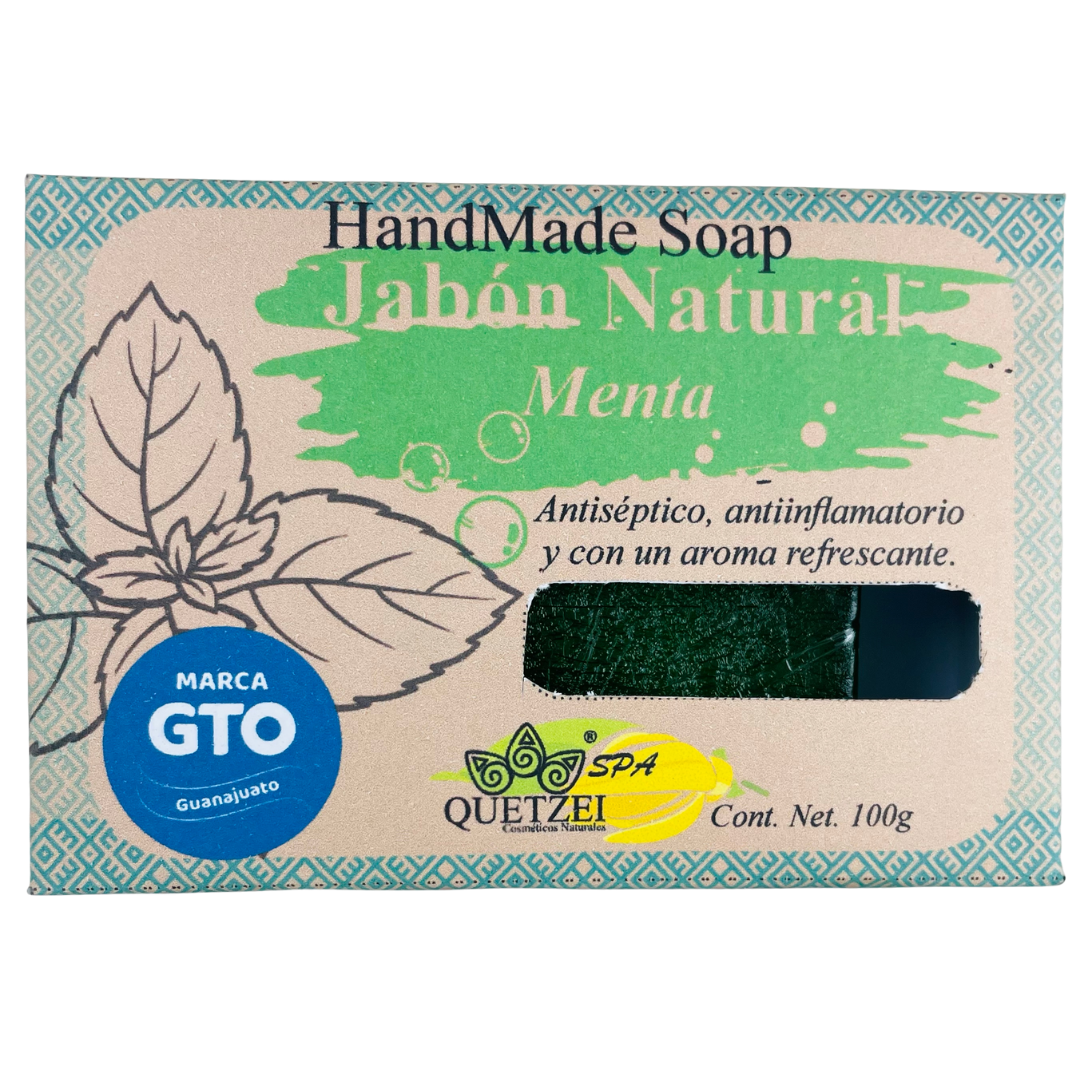 Jabón Natural de Menta Natural Quetzei 100 g