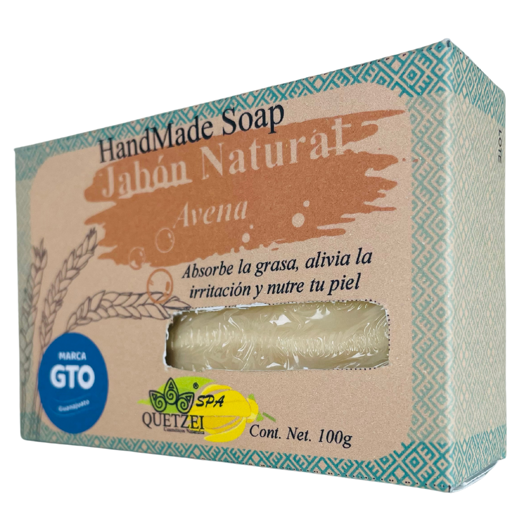 Jabón Natural de Avena Natural Quetzei 100 g