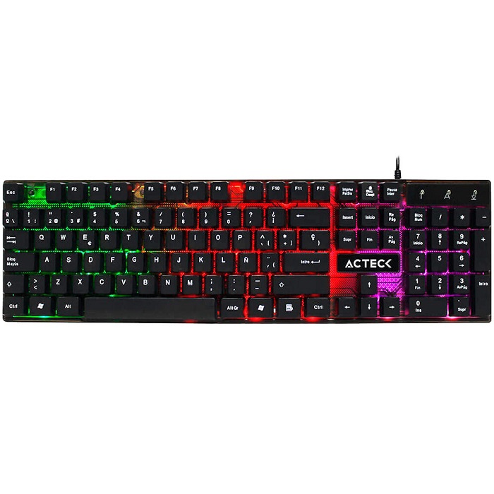 Teclado Acteck Aurean TA220G Alambrico LED USB Español AC-929615