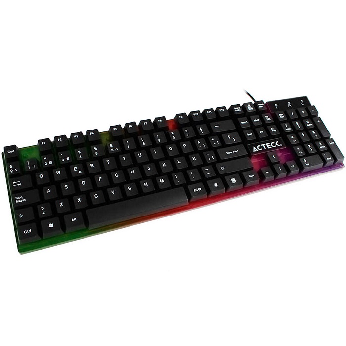 Teclado Acteck Aurean TA220G Alambrico LED USB Español AC-929615