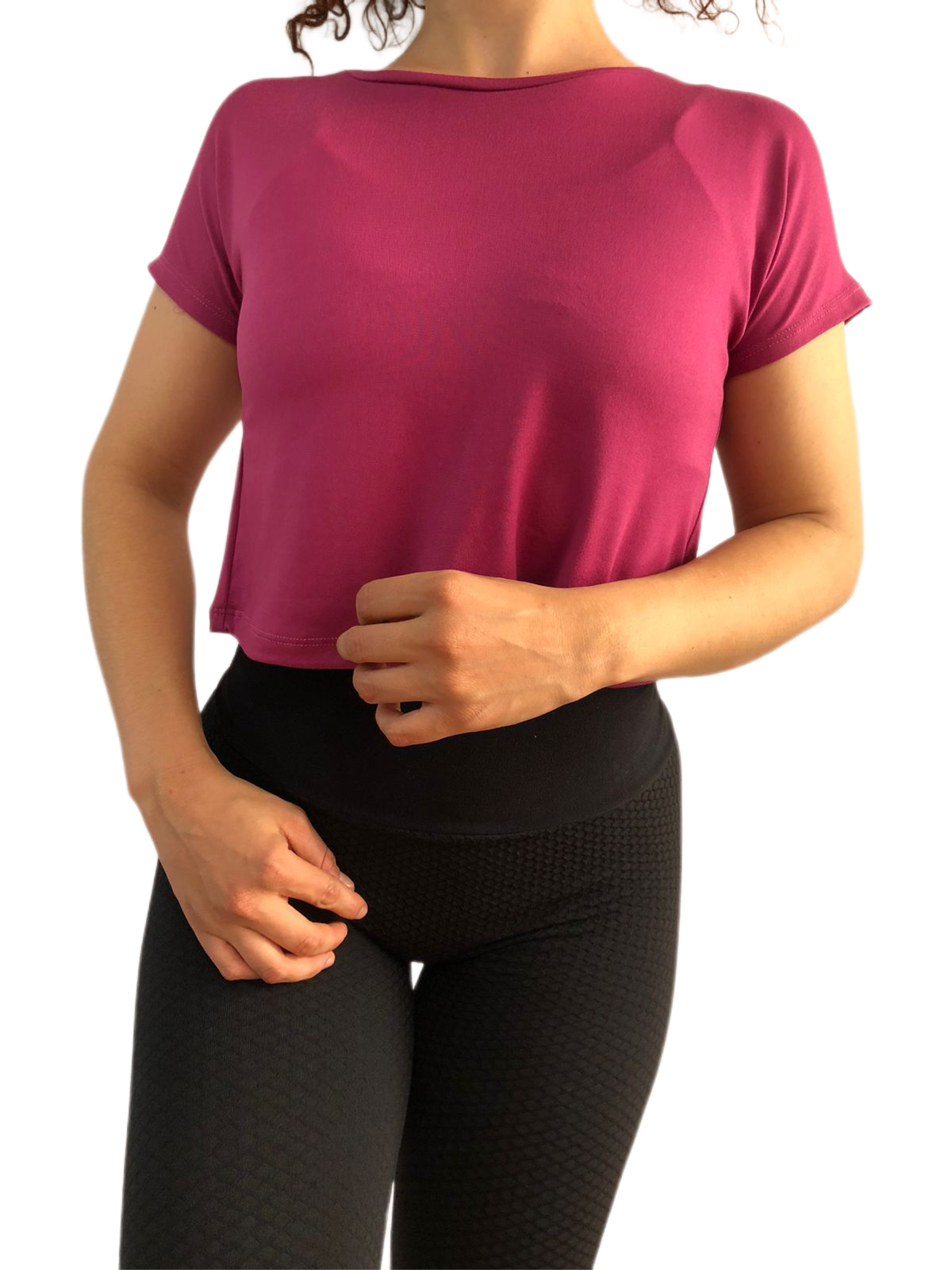 Blusa Mujer Strech Deportiva Mujer Croptop Largo