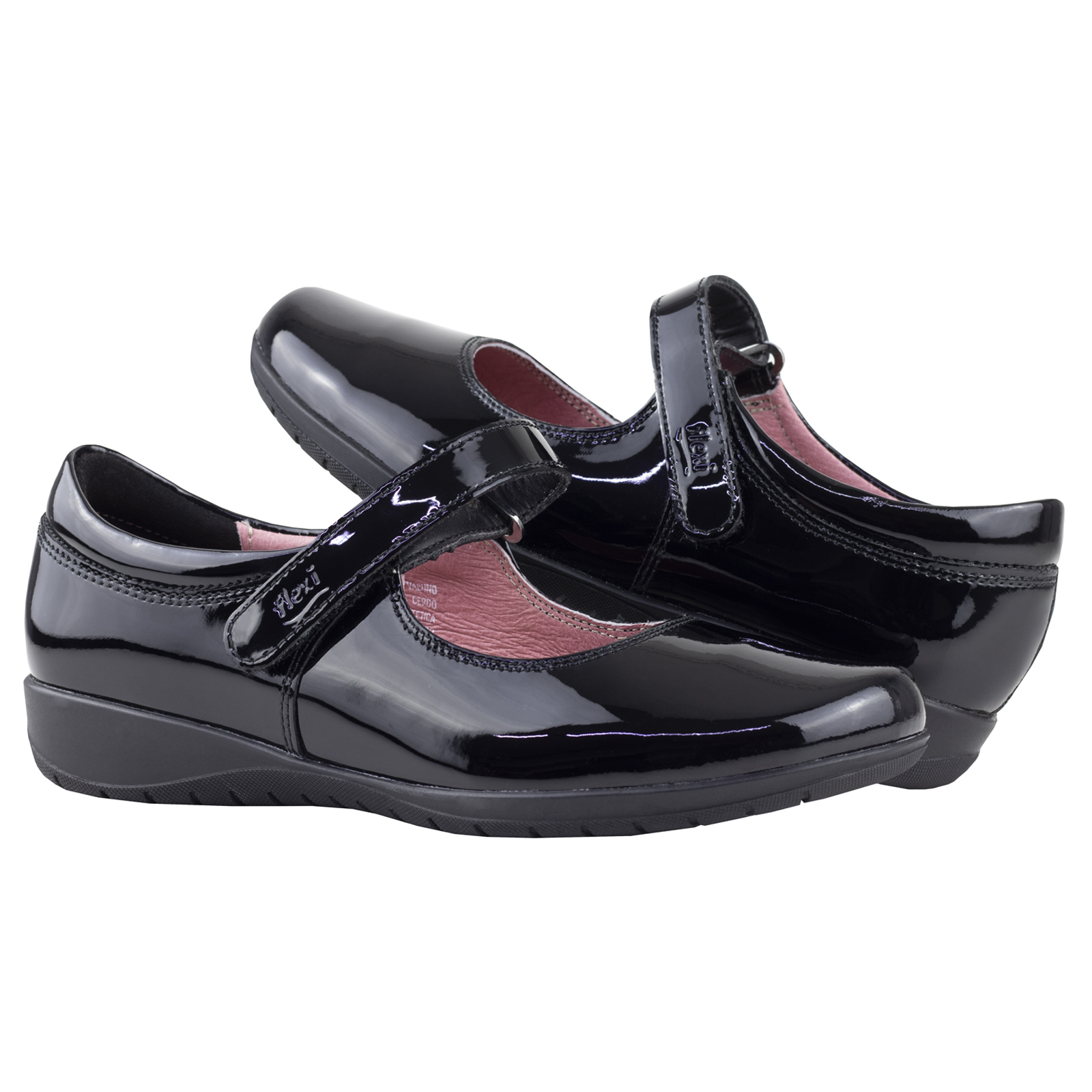 ZAPATO ESCOLAR DE CHAROL FLEXI PARA NIÑAS 35802 NEGRO ORIGINAL