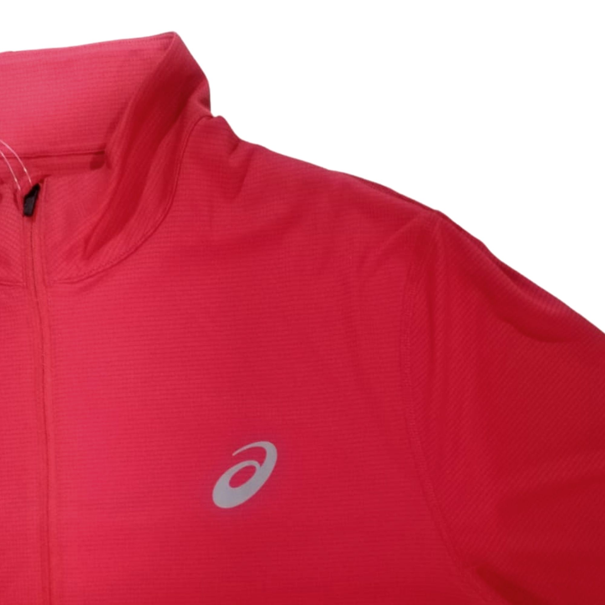 Chamarra Asics Deportiva Half Zip Roja Hombre Original 2011A012