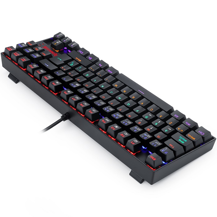 Teclado Redragon Kumara Rainbow Black K552-KR Mecanico Switch Red Gaming Español.