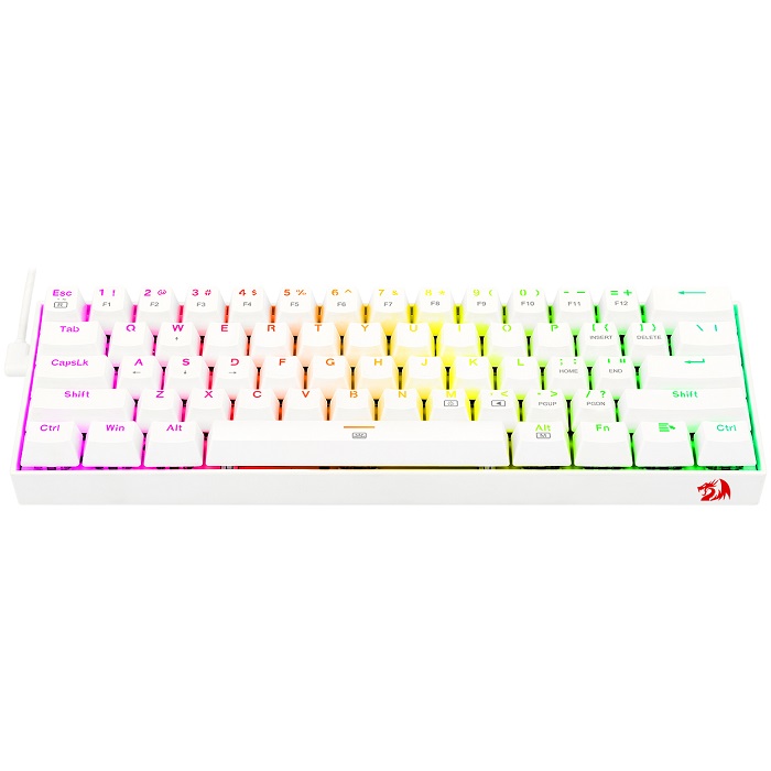 Teclado Redragon Dragonborn White K630W-RGB Mecanico Switch Brown Alambrico Ingles