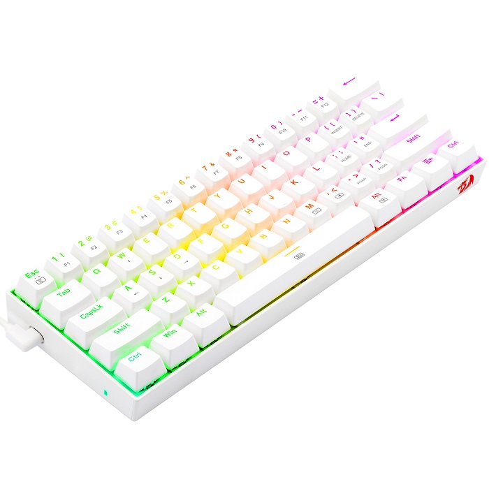 Teclado Redragon Dragonborn White K630W-RGB Mecanico Switch Brown Alambrico Ingles