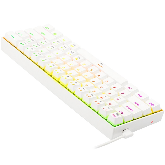 Teclado Redragon Dragonborn White K630W-RGB Mecanico Switch Brown Alambrico Ingles