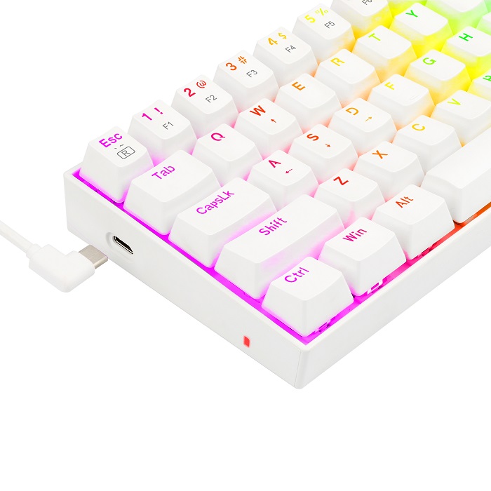Teclado Redragon Dragonborn White K630W-RGB Mecanico Switch Brown Alambrico Ingles