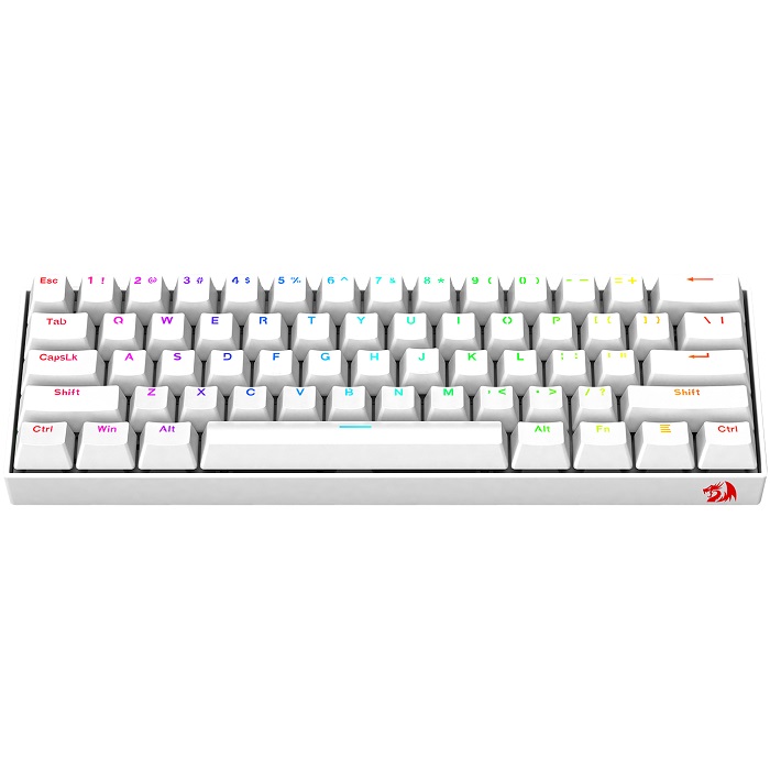 Teclado Redragon Dragonborn White K630W-RGB Mecanico Switch Brown Alambrico Ingles