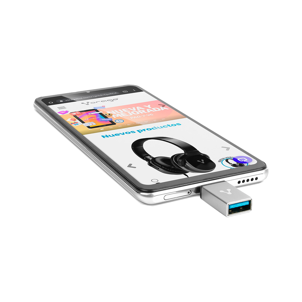 Adaptador Vorago ADP-101 OTG tipo C a USB 3.0