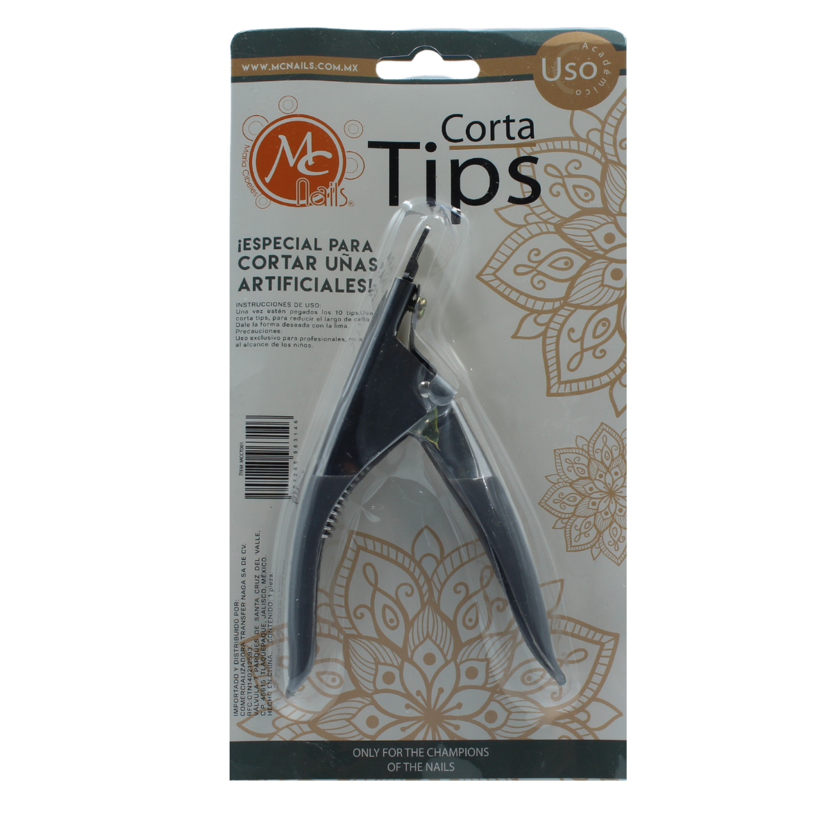 Mc Nails Corta Tips De Acero Inoxidable En Forma Curva