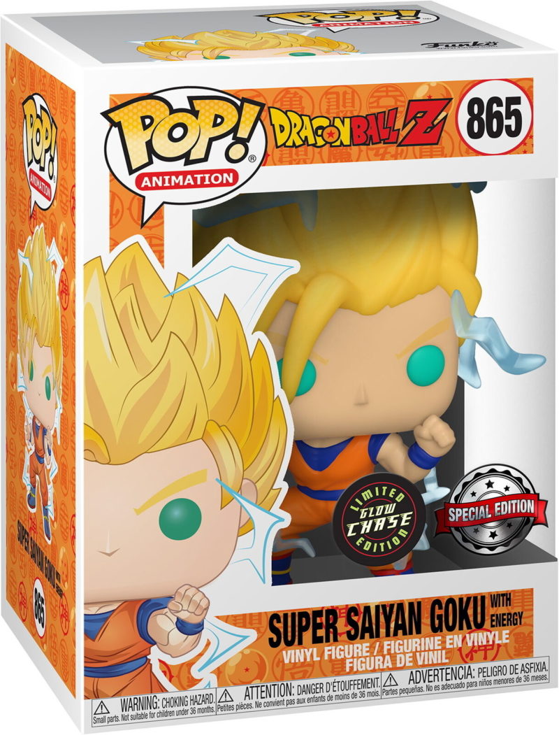 Funko Pop Super Saiyan Goku with Energy Chase Edición Especial Glow in the Dark Dragon Ball Z