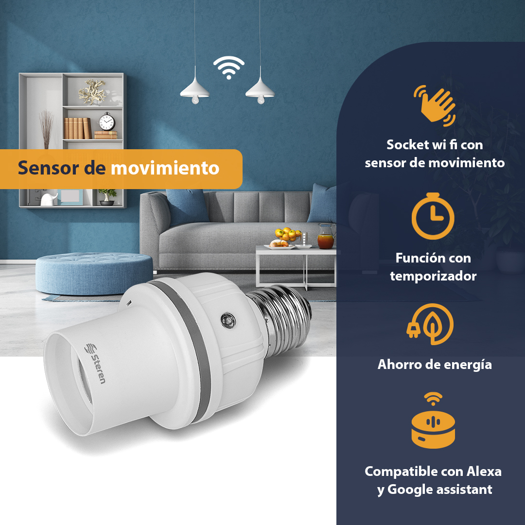 Pack 2 Pzas Socket Inteligente Con Sensor De Movimiento